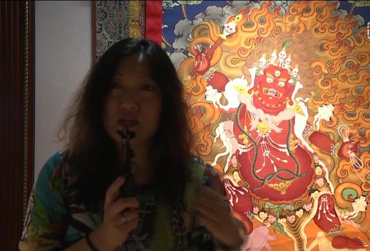 世锋文化协办和月轩唐卡艺术展,创办人刘世锋接受现场釆访